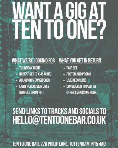 Gig at Ten to One - WEBSITE
